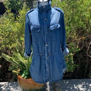RAILS Petra Denim Anorak Jacket Zip/ Snap Front